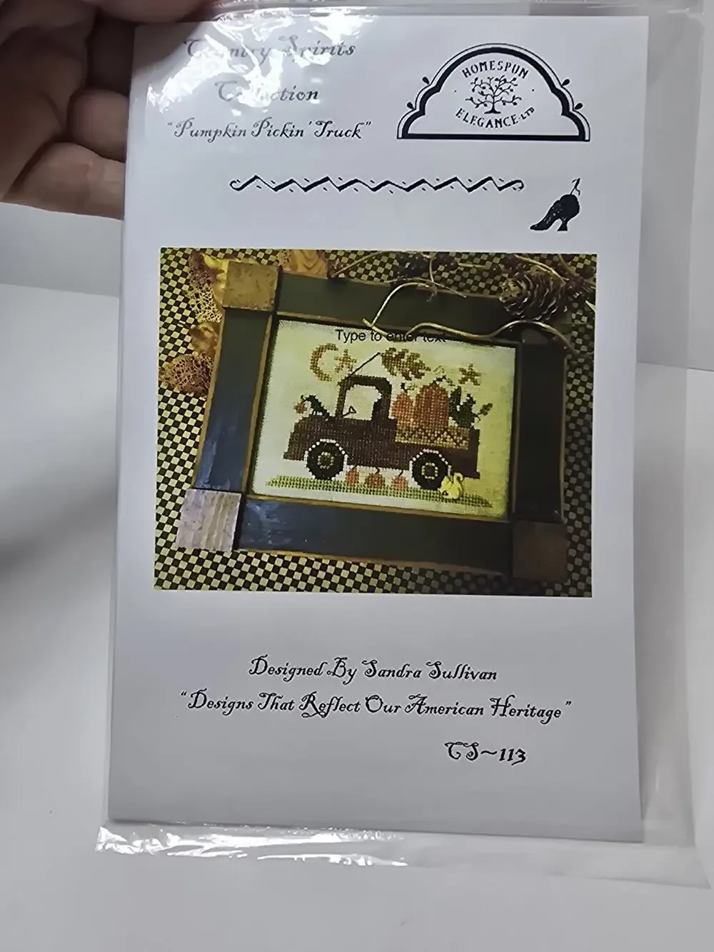 Pumpkin Pickin Truck by Homespun Elegance cross stitch pattern